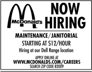 mcdonald's jobs near me hiring